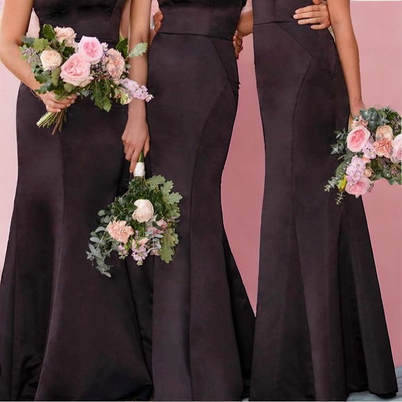 SORELLA VITA Black Satin Bridesmaid Dress Style 9242 - Picture 3 of 11